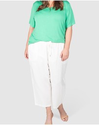 Love Your Wardrobe - Grace Crop Linen Pants