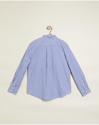 Polo Ralph Lauren - Striped Cotton Poplin Shirt - Teens - ICONIC EXCLUSIVE