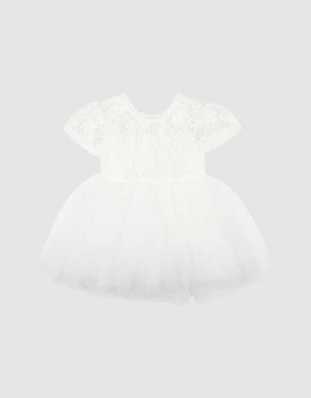 Bebe by Minihaha - Lace Bodice with Back Bow Dress - Babies