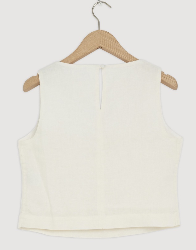 Revibe - Repaired Assembly Label Linen Womens Tops