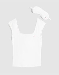 Tommy Hilfiger - Pointelle Poplin Set With Eyemask - Iconic Exclusive