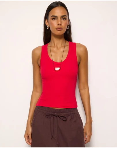 AERE - Cotton Scoop Tank