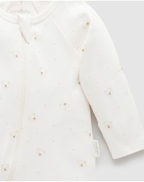 Purebaby - 2 Pack Zip Growsuit-Babies