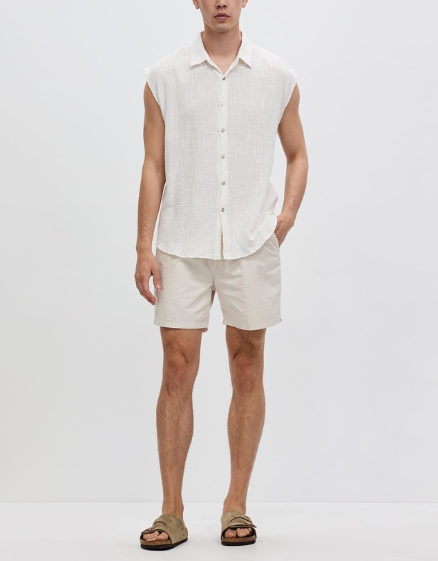 Merlino Street - Cotton Rami Sleeveless Shirt