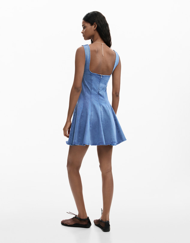 Desigual - Skater dress with denim effect