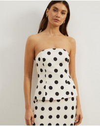 Atmos&Here - Felicity Polka Dot Strapless Top