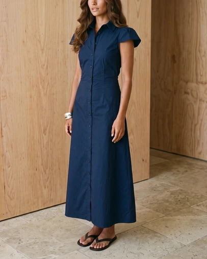 Atmos&Here - Vivienne Tie Back Shirt Dress