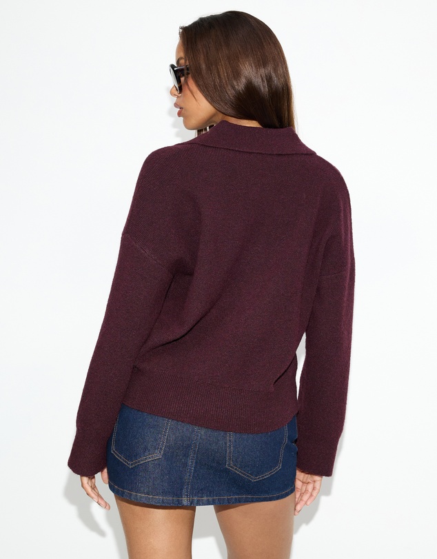 Dazie - Paris Weekend Knit Polo Jumper