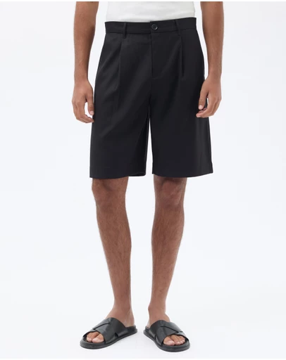 AERE - Tailored Pleated Shorts