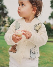 Kynd Baby - Miffy Knit Cardigan in Pristine