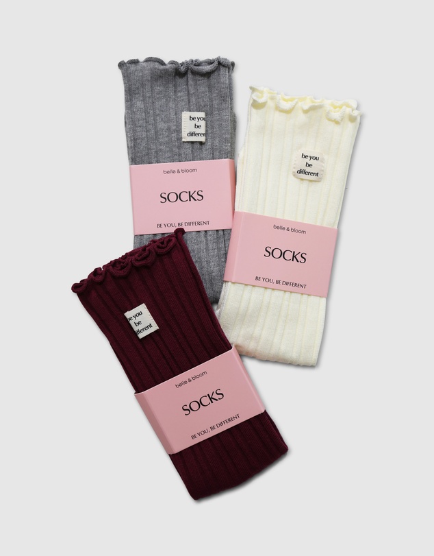 Belle & Bloom - Beloved 3 Pack Socks
