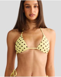 Vacay Swimwear - Rio Top Yellow Polka