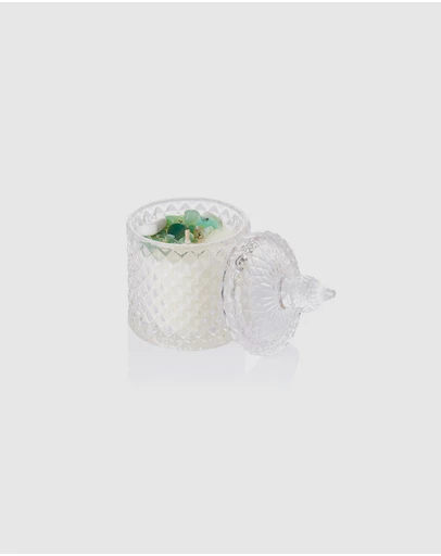 Silk Oil of Morocco - Enchanted Forest Medium Crystal Candle - Luck, Prosperity & Joy