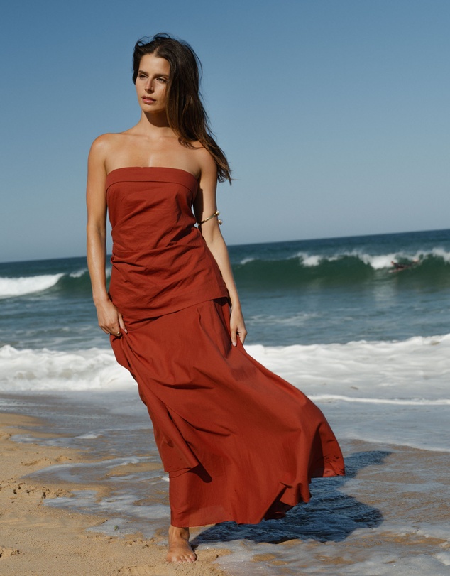 Forcast - Deb Cotton Strapless Tunic