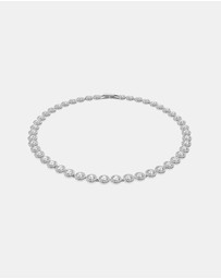 Swarovski - Una Angelic Tennis necklace, Round cut, White, Rhodium plated