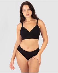 B Free Intimate Apparel - Plunge Nursing Comfort Bra – Wireless with Fixed Moulded Cups (B-C-D) Cup