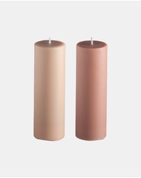 porter green - escc medium pillar candle soy-blend unscented candles