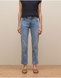 Trenery - Australian Cotton Blend Boyfriend Jean in Vintage Wash Denim