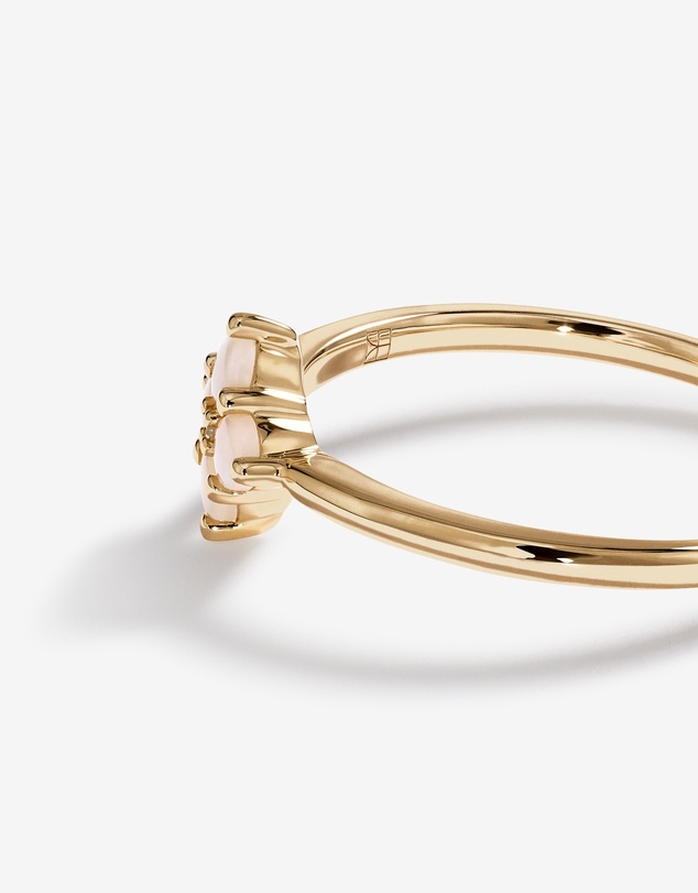 Michael Hill - Australian Opal & Diamond Accent Ring in 10kt Yellow Gold