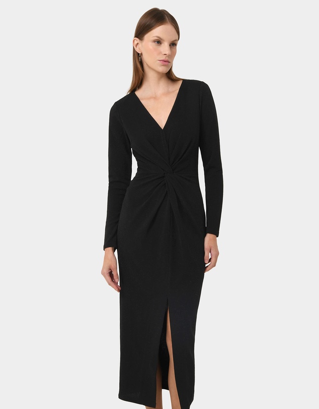 Forcast - Giada Twist Knit Glitter Dress