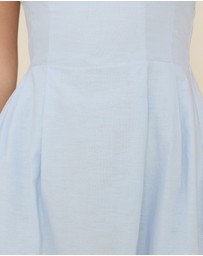 The Fated - Camille Linen Blend Midi Dress