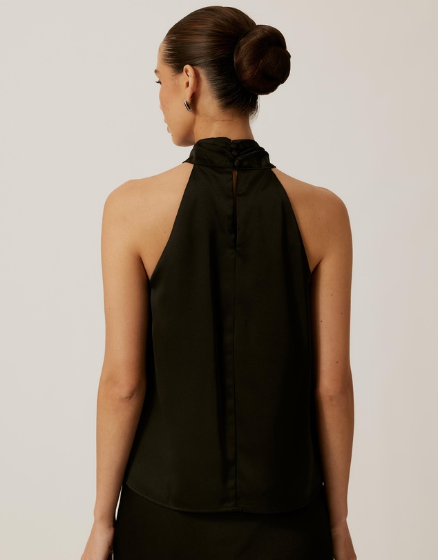 Tussah - Ruby Satin Halter Top