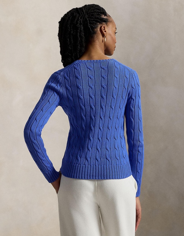Polo Ralph Lauren - Cable-Knit Cotton V-Neck Sweater - The ICONIC Exclusive