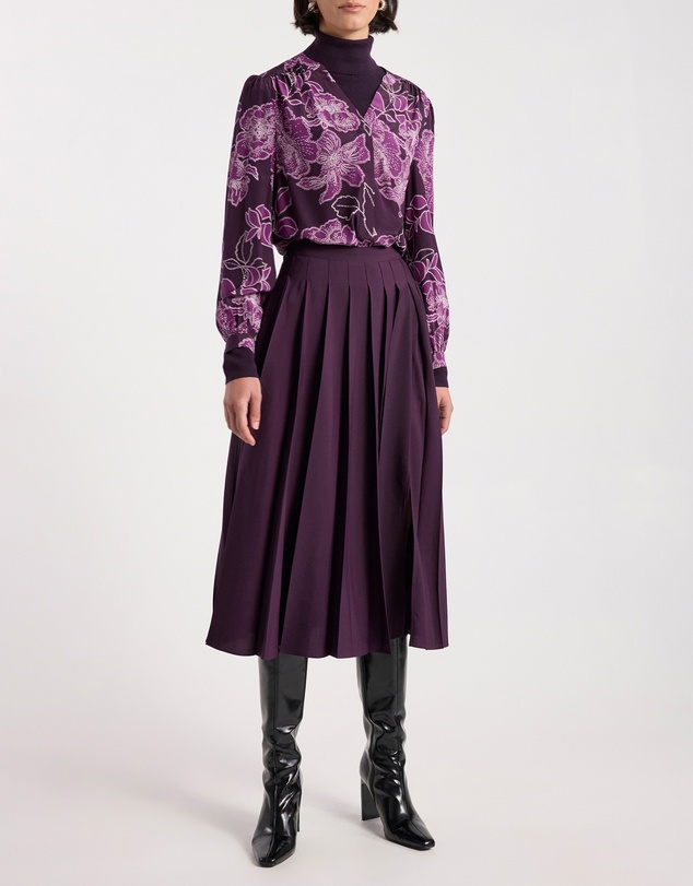 David Lawrence - Garnet Silk Blouse