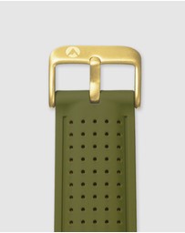 Maxum - Raglan Band Green Silicone Strap Gold Buckle