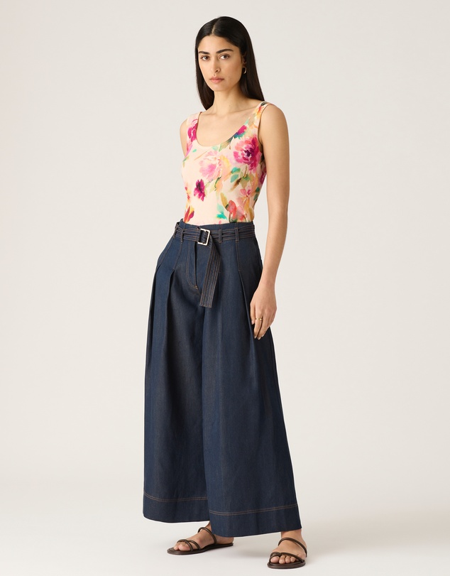 MOS The Label - Cleo Denim Wide Leg Pant