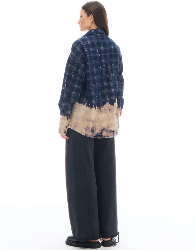 THE TALES - Bleached Check Cord Shirt