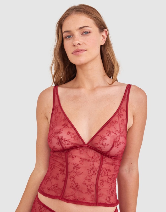 Bras N Things - Night Games Fainthearted Cami - Berry
