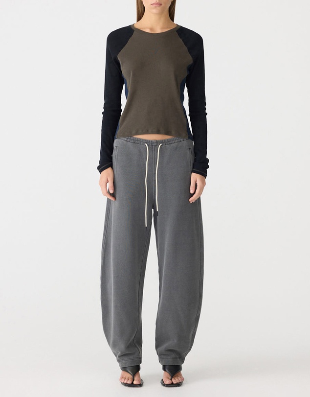 Bassike - Fleece Barrel Leg Trackpants