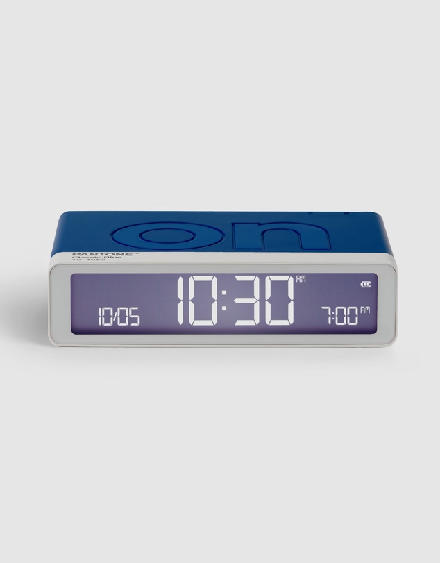 Lexon - Lexon Flip Classic Reversible Alarm Clock PANTONE - Classic Blue