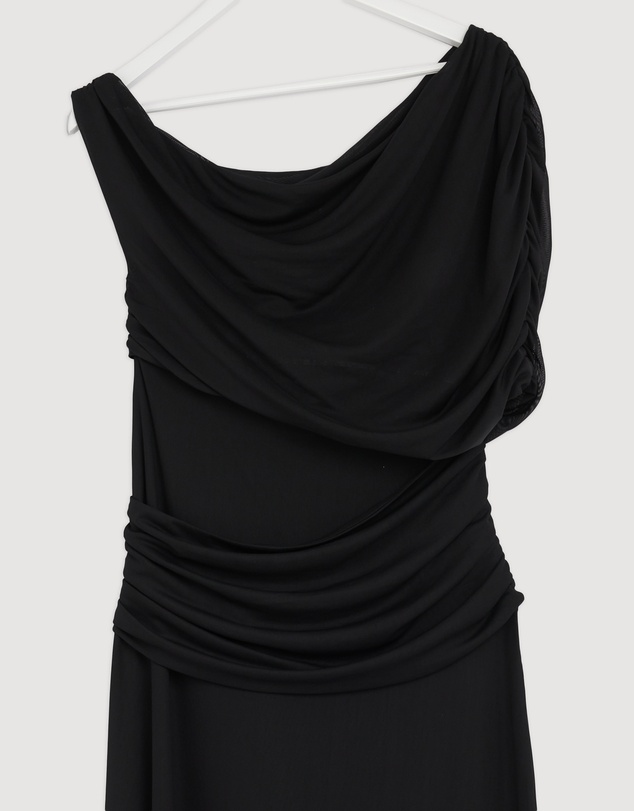 Revibe - Repaired CHANCERY Margot One Shoulder Drape Maxi Dress - AU 18