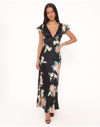 Petal & Pup - Arella Maxi Dress - Black Floral