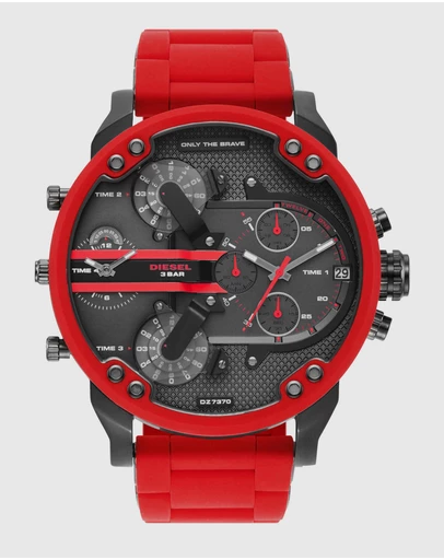 Diesel - The Daddies Series Red Analogue Watch