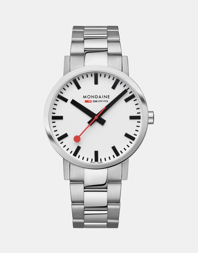 Mondaine - Mondaine Classic Silver Stainless Steel 40mm Watch