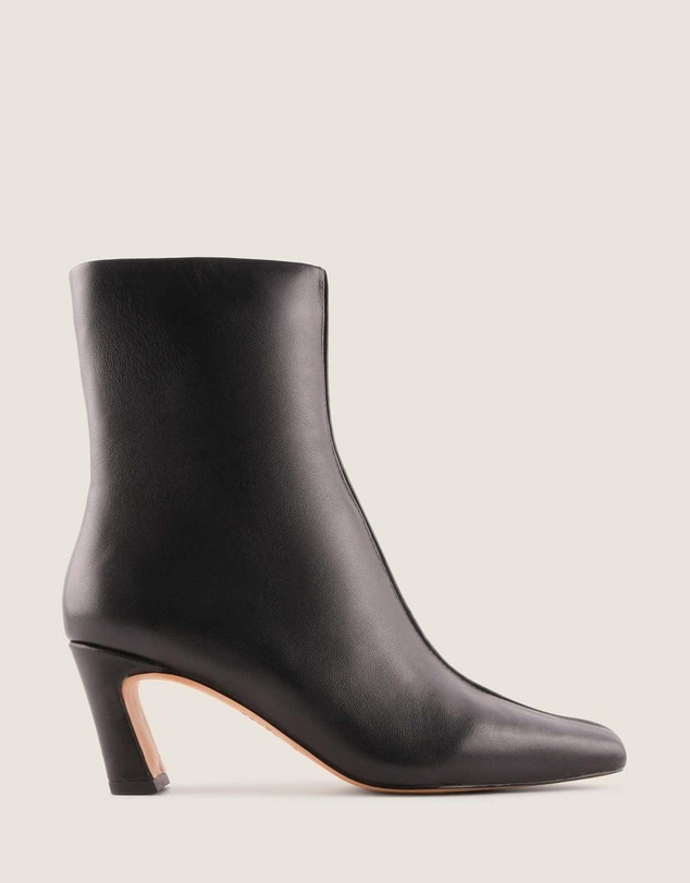 Shelly Shen - Atlas Heel Ankle Boots Black Leather