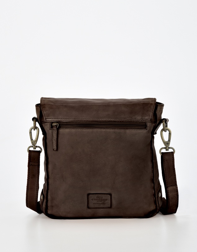 Cobb & Co - Bracewell Washed Leather Flap Over Crossbody