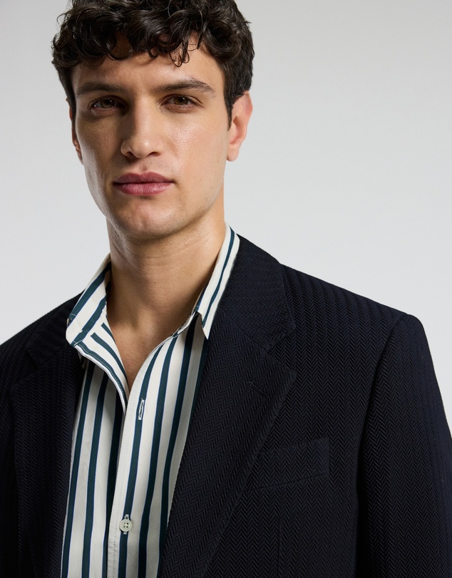 Calibre - Herringbone Jacquard Blazer Navy
