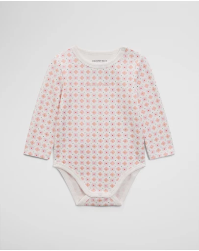 Country Road - Long Sleeve Pointelle Frill Bodysuit
