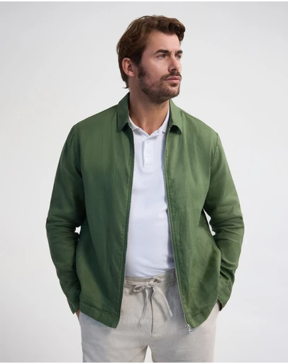 Oxford - Adem French Linen Zip Bomber