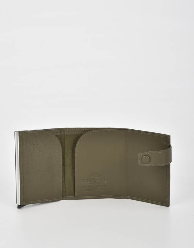 Cobb & Co - Healy Metal Chamber RFID Safe Leather Card Wallet