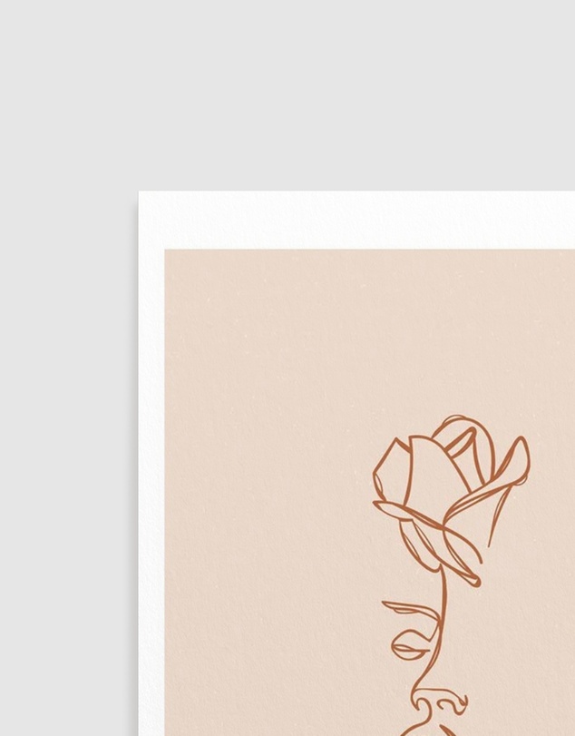 Olive et Oriel - Her Wild Rose Terracotta Art Print