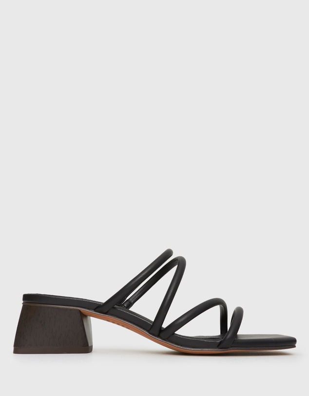Betts - Hallie Low Wooden Block Heel Mules
