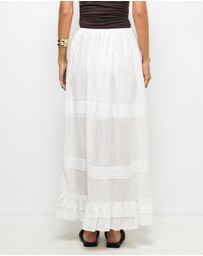 AERE - Tiered Hem Cotton Skirt