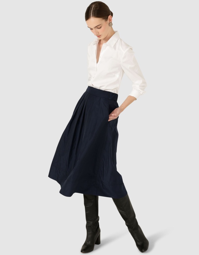 SACHA DRAKE - Pleated A-Line Skirt