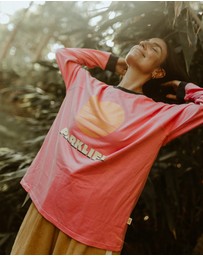 Banabae - Parklife Ladies Long Sleeve Tee - Peony