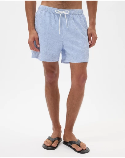 AERE - Seersucker Stripe Swim Shorts